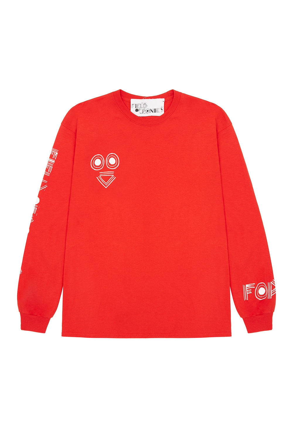 RED "HELLO, SHOOT ME" LONG SLEEVES T-SHIRT